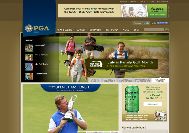 PGA.com (screenshot)