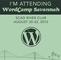 I'm attending WordCamp Savannah 2010